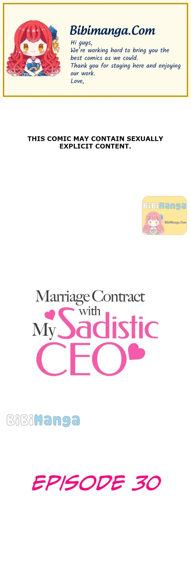 Marriage Contract With My Sadistic CEO Chapter 30 page 1 - 