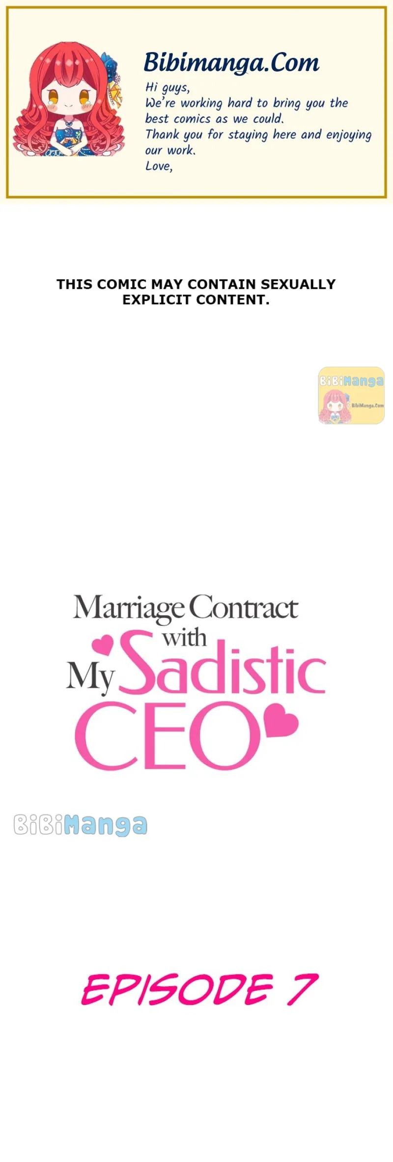 Marriage Contract With My Sadistic CEO Chapter 7 page 1 - 