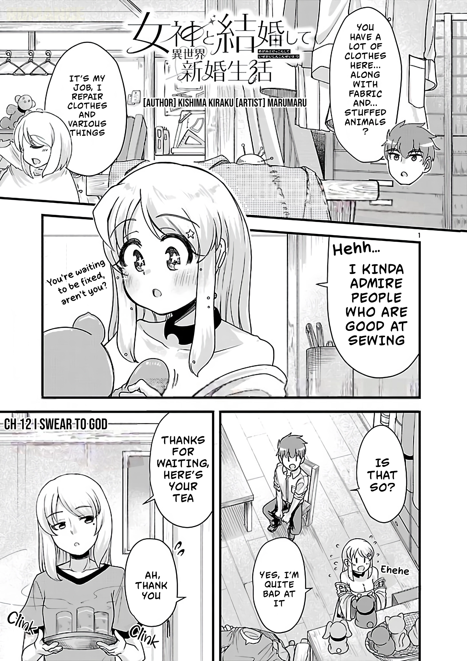 Marrying a Goddess and Living as Newlyweds in Another World Chapter 12 page 2 - 