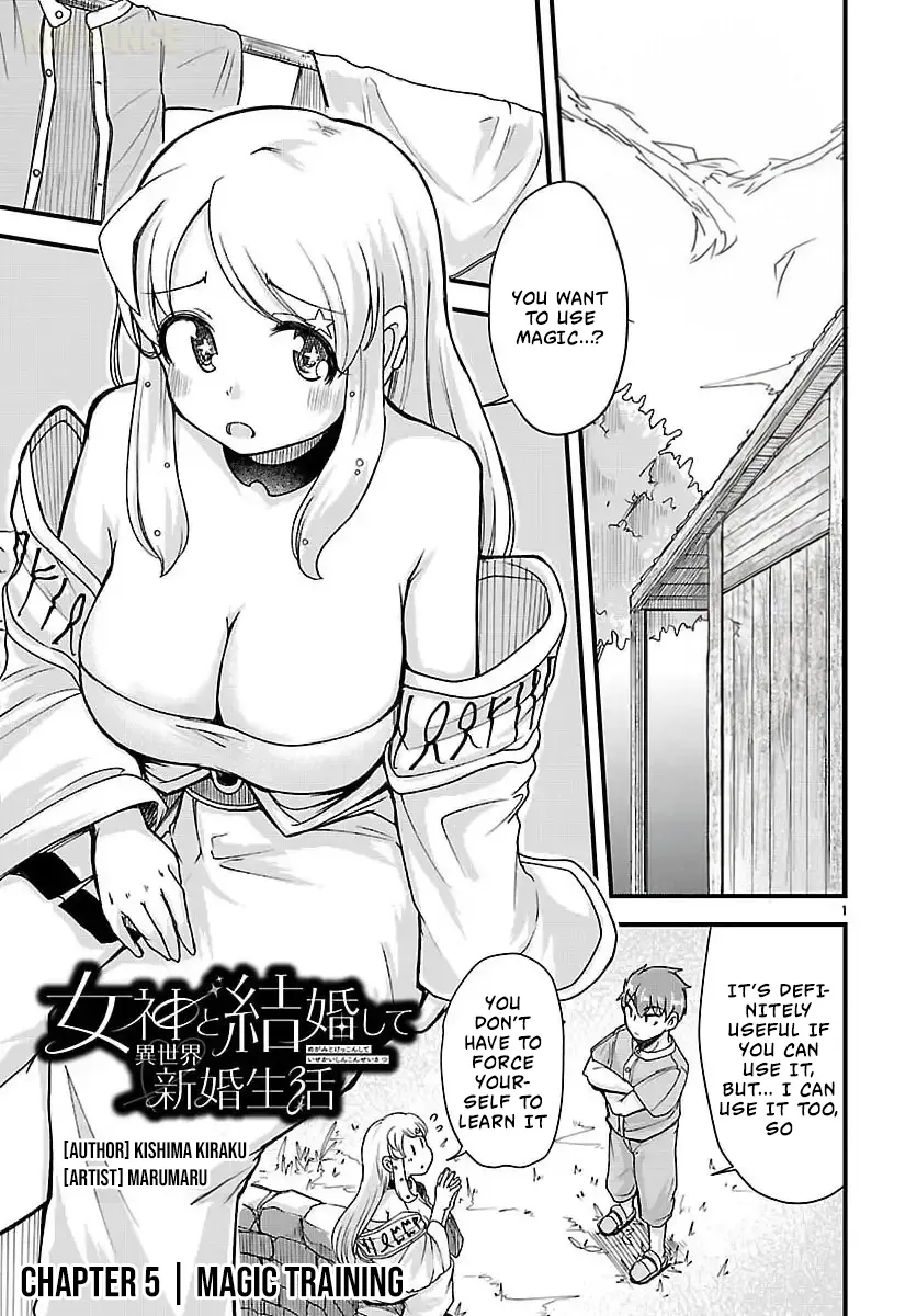 Marrying a Goddess and Living as Newlyweds in Another World Chapter 5 page 2 - 