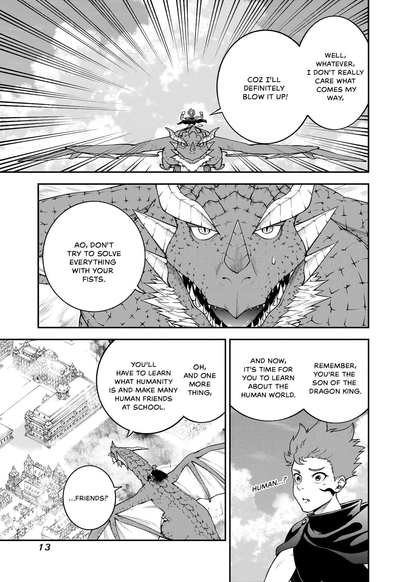Maryoku Zetsumu no Ryuuken Tsukai: Maryoku Zero no Ryuuou no Musuko, Bocchi Yue ni, Tomodachi wo Tsukuru Tame ni Madou Gakuen de Musou Suru Chapter 1 page 11 - 