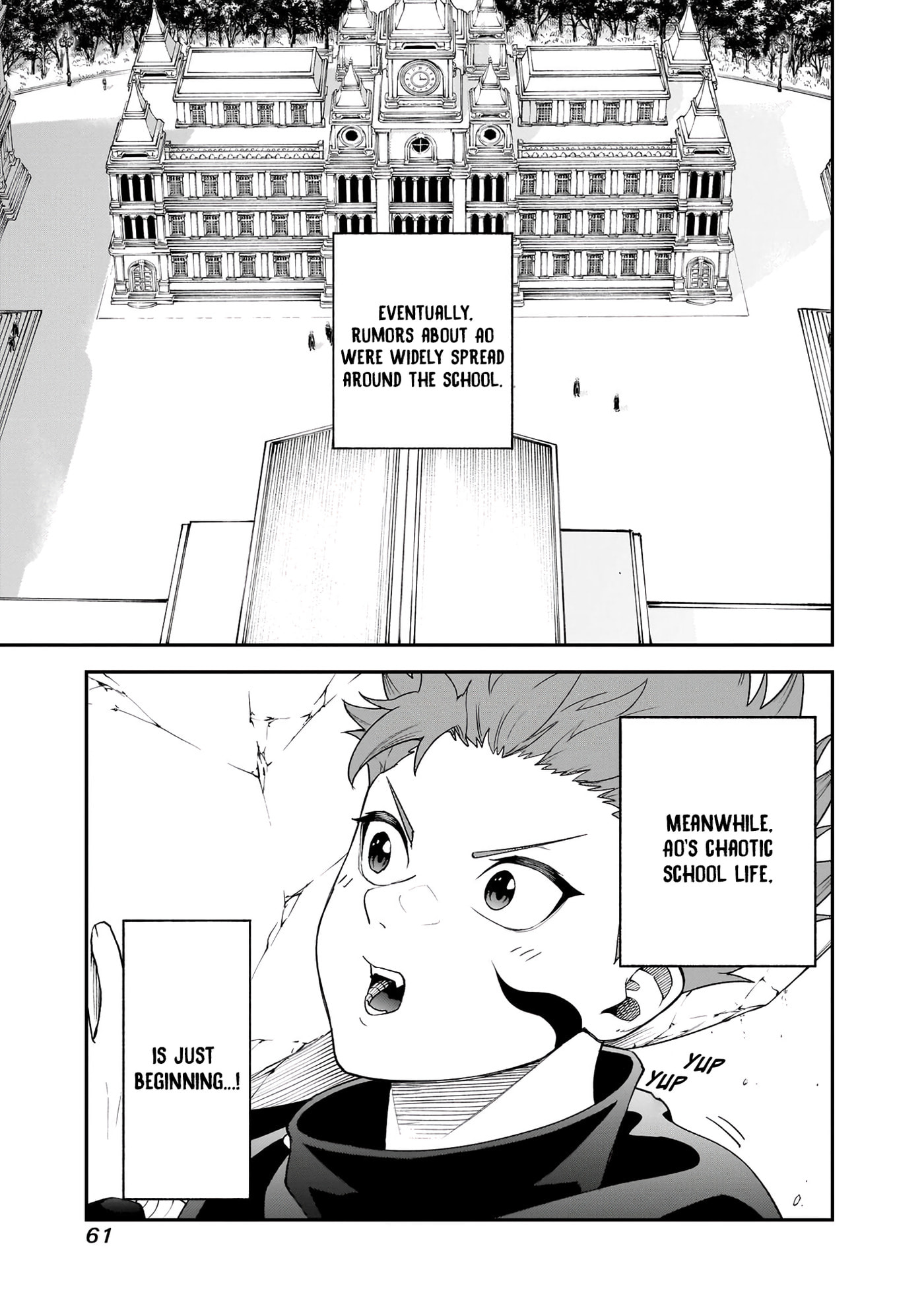 Maryoku Zetsumu no Ryuuken Tsukai: Maryoku Zero no Ryuuou no Musuko, Bocchi Yue ni, Tomodachi wo Tsukuru Tame ni Madou Gakuen de Musou Suru Chapter 1 page 57 - 