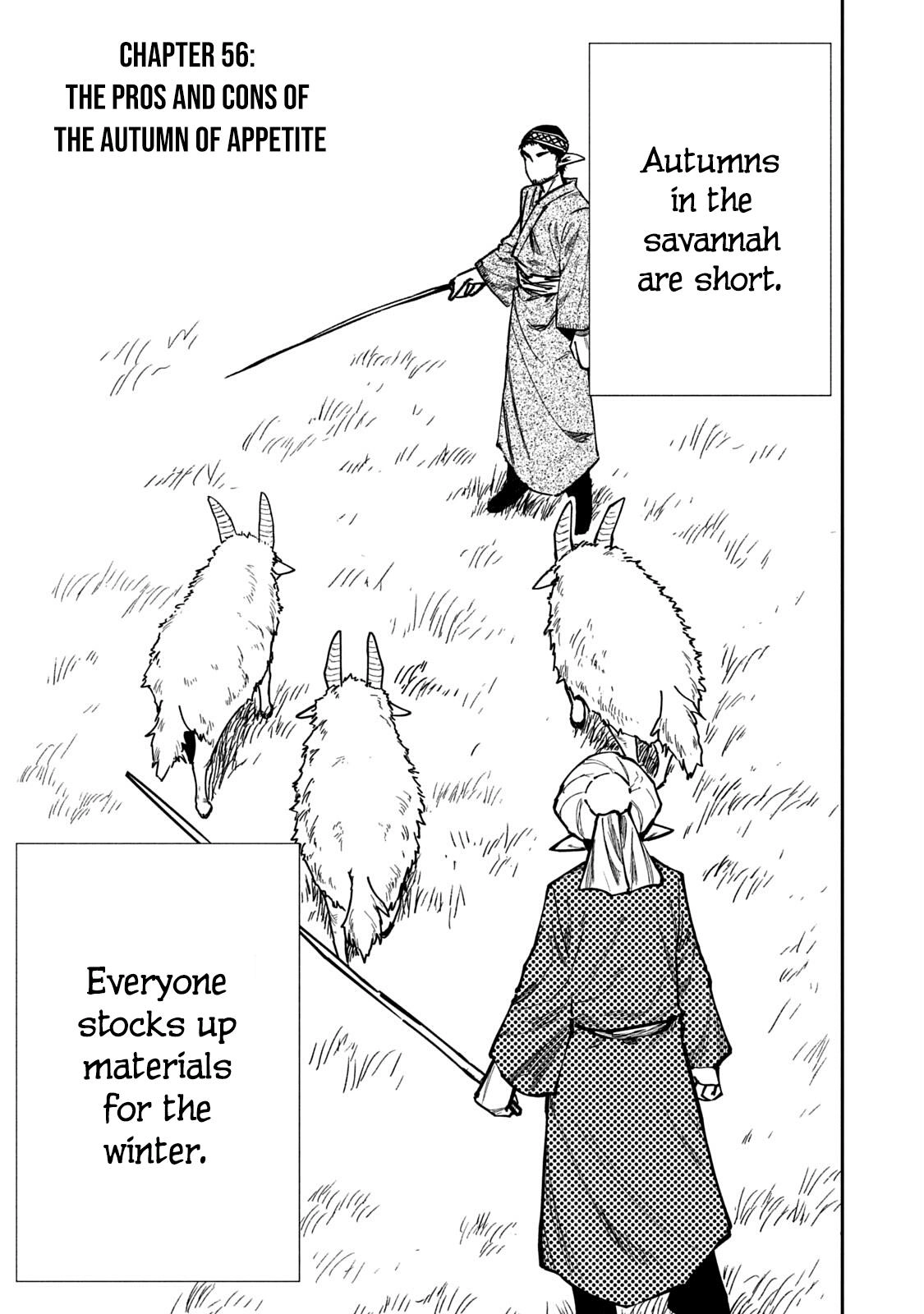 Mazumeshi Elf to Yuuboku gurashi Chapter 56 page 1 - 