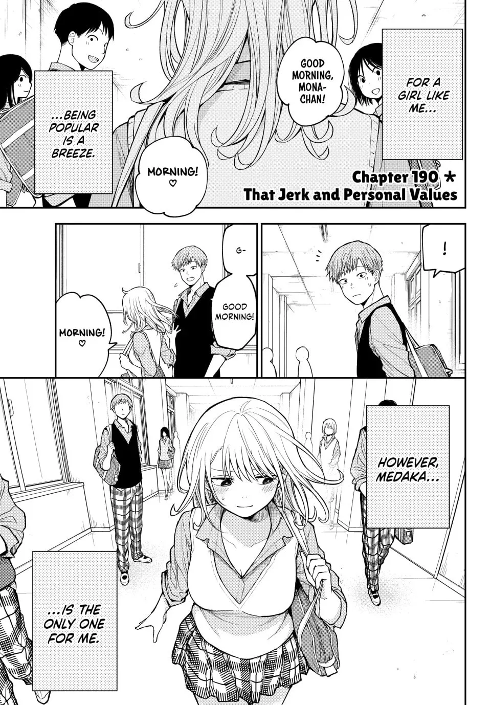 Medaka Kuroiwa is Impervious to My Charms Chapter 190 page 1 - 