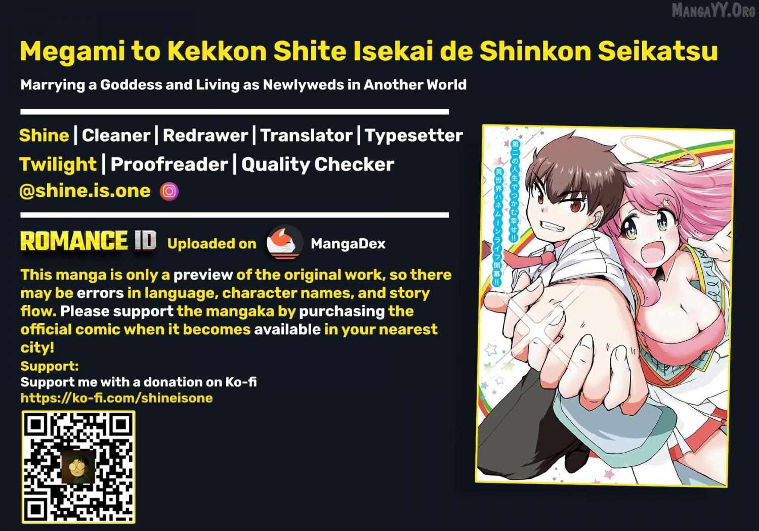 Megami to Kekkon Shite Isekai de Shinkon Seikatsu Chapter 6 page 1 - 