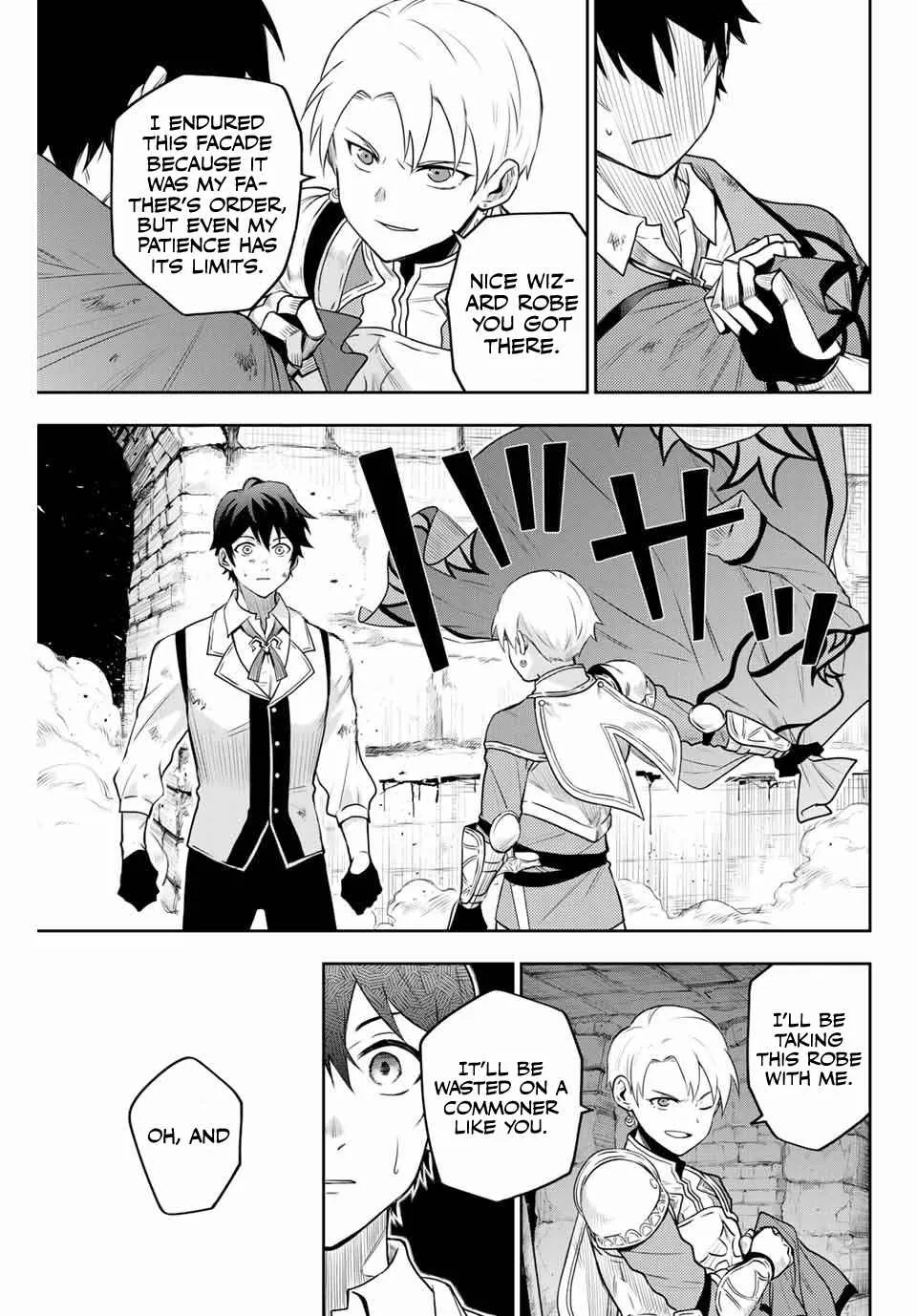 Mikata ga Yowasugite Hojo Mahou ni Tesshiteita Kyuutei Mahoushi, Tsuihou Sarete Saikyou wo Mezashimasu Chapter 1 page 11 - 