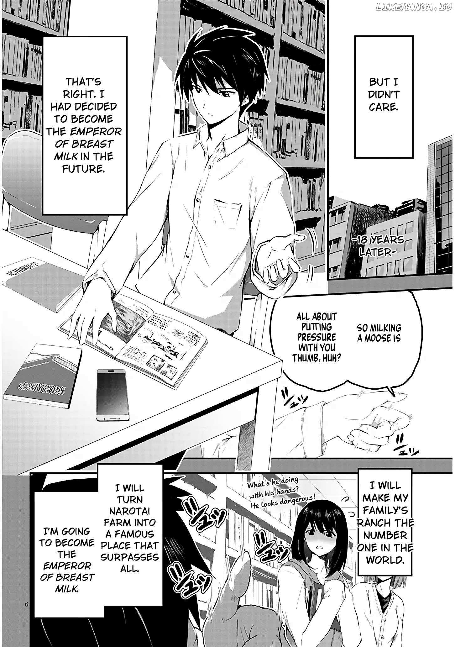 Milk-shibori Hunter no Isekai Sakunyuuki ~Nouka no Saenai Otoko ga Arayuru Shuzoku no Chiku-B o Moteasobi-toriko ni Suru~ Chapter 1.1 page 6 - 