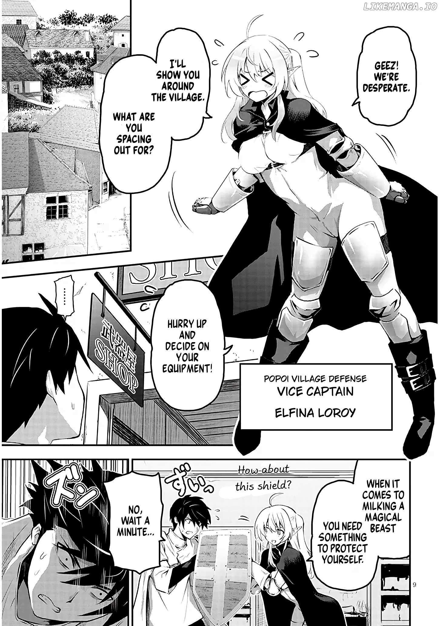 Milk-shibori Hunter no Isekai Sakunyuuki ~Nouka no Saenai Otoko ga Arayuru Shuzoku no Chiku-B o Moteasobi-toriko ni Suru~ Chapter 1.1 page 9 - 