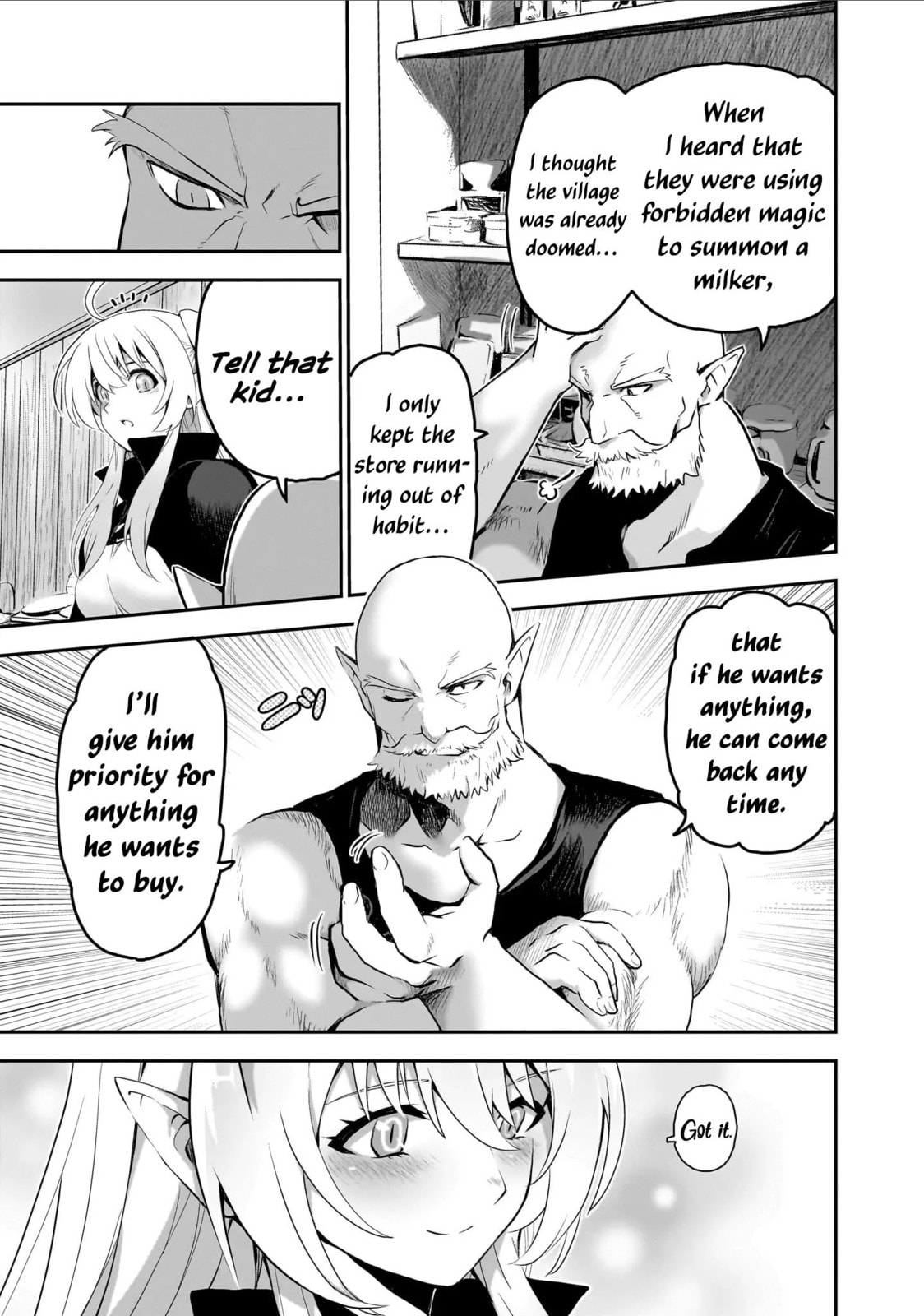 Milk-shibori Hunter no Isekai Sakunyuuki: Nouka no Saenai Otoko ga Arayuru Shuzoku no Chiku-B wo Moteasobi-toriko ni Suru Chapter 2 page 32 - 