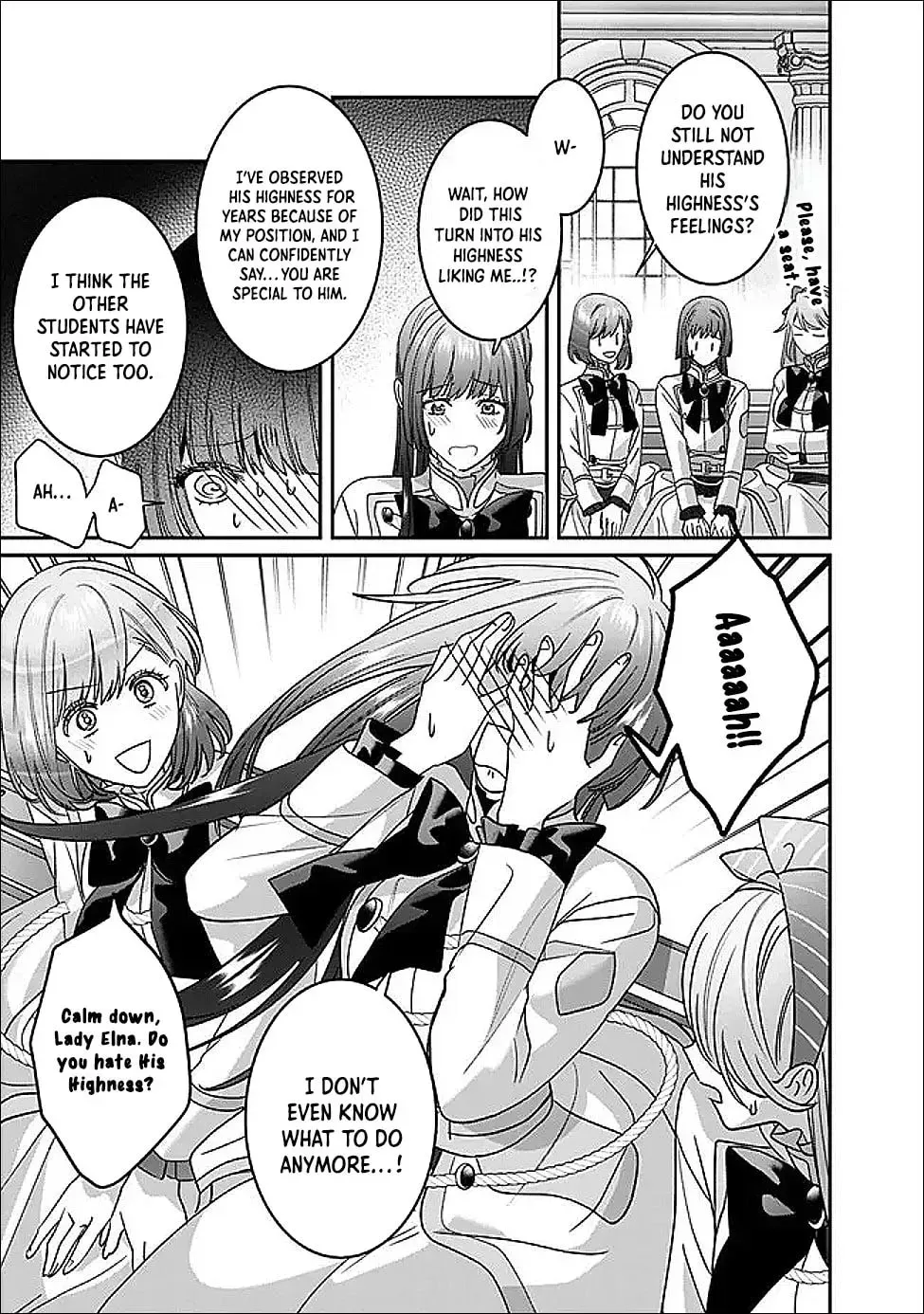 Mipurei no Otome Gēmu ni Tensei shita Heibon Reijō wa Seinaru Shishū no Ito o Sasu Bunssatsu-ban Chapter 15 page 27 - 