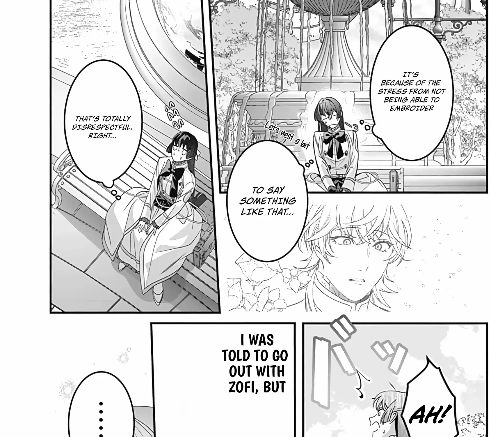 Mipurei no Otome Gēmu ni Tensei shita Heibon Reijō wa Seinaru Shishū no Ito o Sasu Bunssatsu-ban Chapter 7 page 7 - 