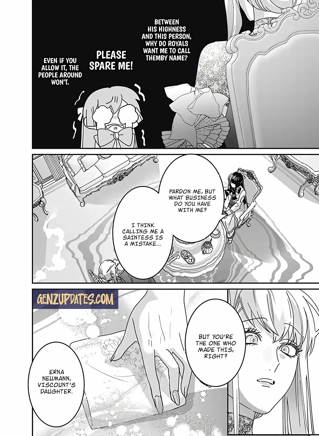 Mipurei no Otome Gēmu ni Tensei shita Heibon Reijō wa Seinaru Shishū no Ito o Sasu Bunssatsu-ban Chapter 9 page 30 - 