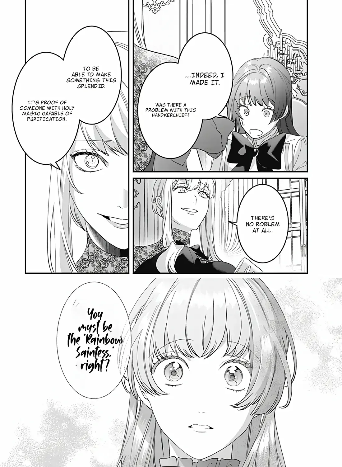 Mipurei no Otome Gēmu ni Tensei shita Heibon Reijō wa Seinaru Shishū no Ito o Sasu Bunssatsu-ban Chapter 9 page 32 - 