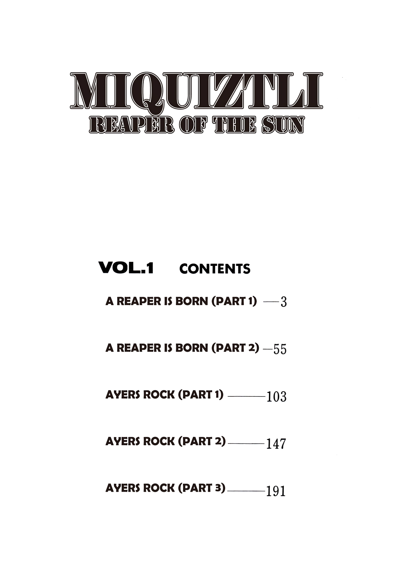Miquiztli - Taiyou no Shinigami Chapter 1 page 3 - 