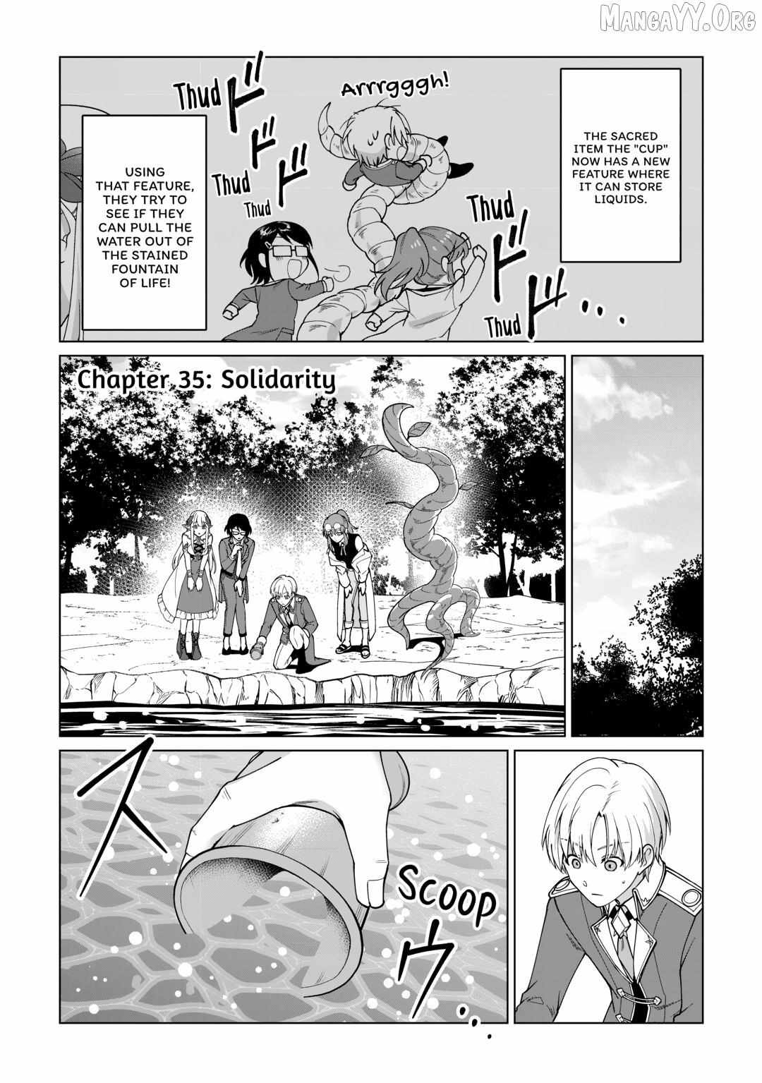 Mizu shika Denai Shingu [Cup] wo Sazukatta Boku wa, Fumou no Ryouchi de Suki ni Ikiru koto ni Shimashita Chapter 35 page 2 - 
