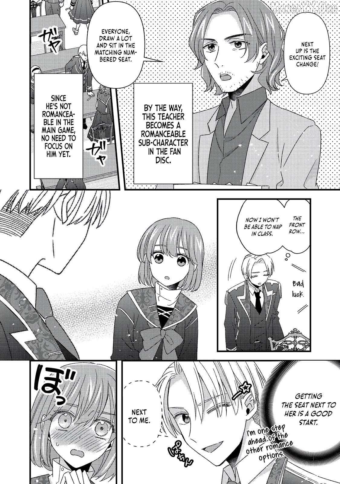 Mob Douzen No Akuyaku Reijou Wa Dansou Shite Kouryaku Taishou No Za O Nerau Chapter 10.2 page 12 - 