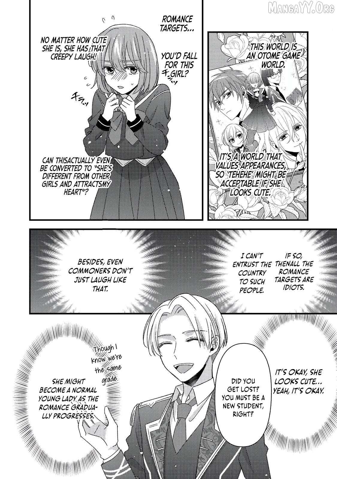 Mob Douzen No Akuyaku Reijou Wa Dansou Shite Kouryaku Taishou No Za O Nerau Chapter 10.2 page 4 - 