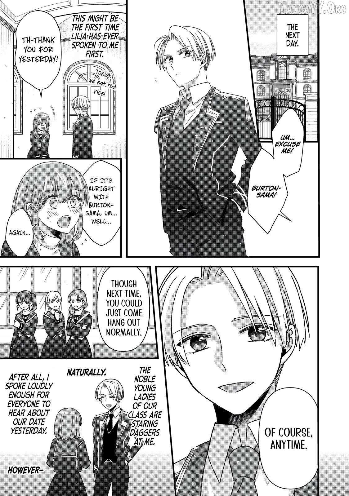 Mob Douzen No Akuyaku Reijou Wa Dansou Shite Kouryaku Taishou No Za O Nerau Chapter 11.2 page 3 - 