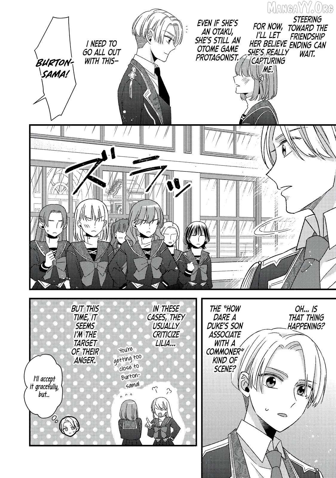 Mob Douzen No Akuyaku Reijou Wa Dansou Shite Kouryaku Taishou No Za O Nerau Chapter 11.2 page 8 - 