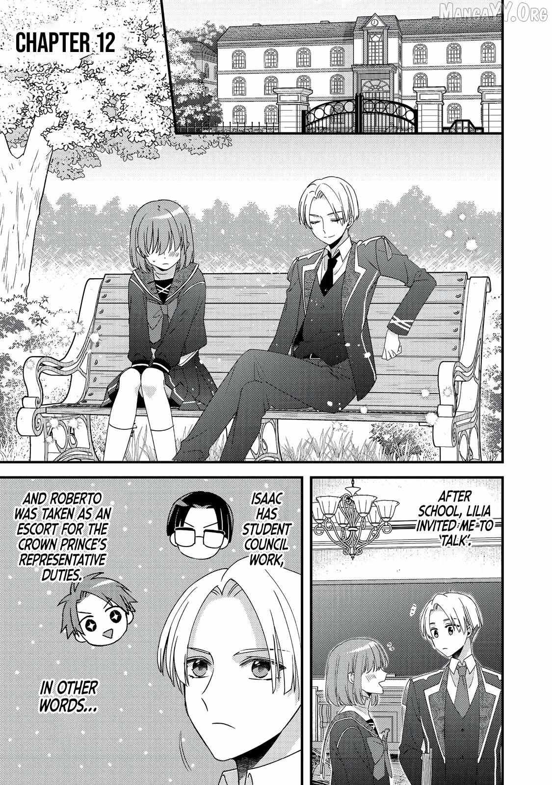 Mob Douzen No Akuyaku Reijou Wa Dansou Shite Kouryaku Taishou No Za O Nerau Chapter 12.1 page 2 - 