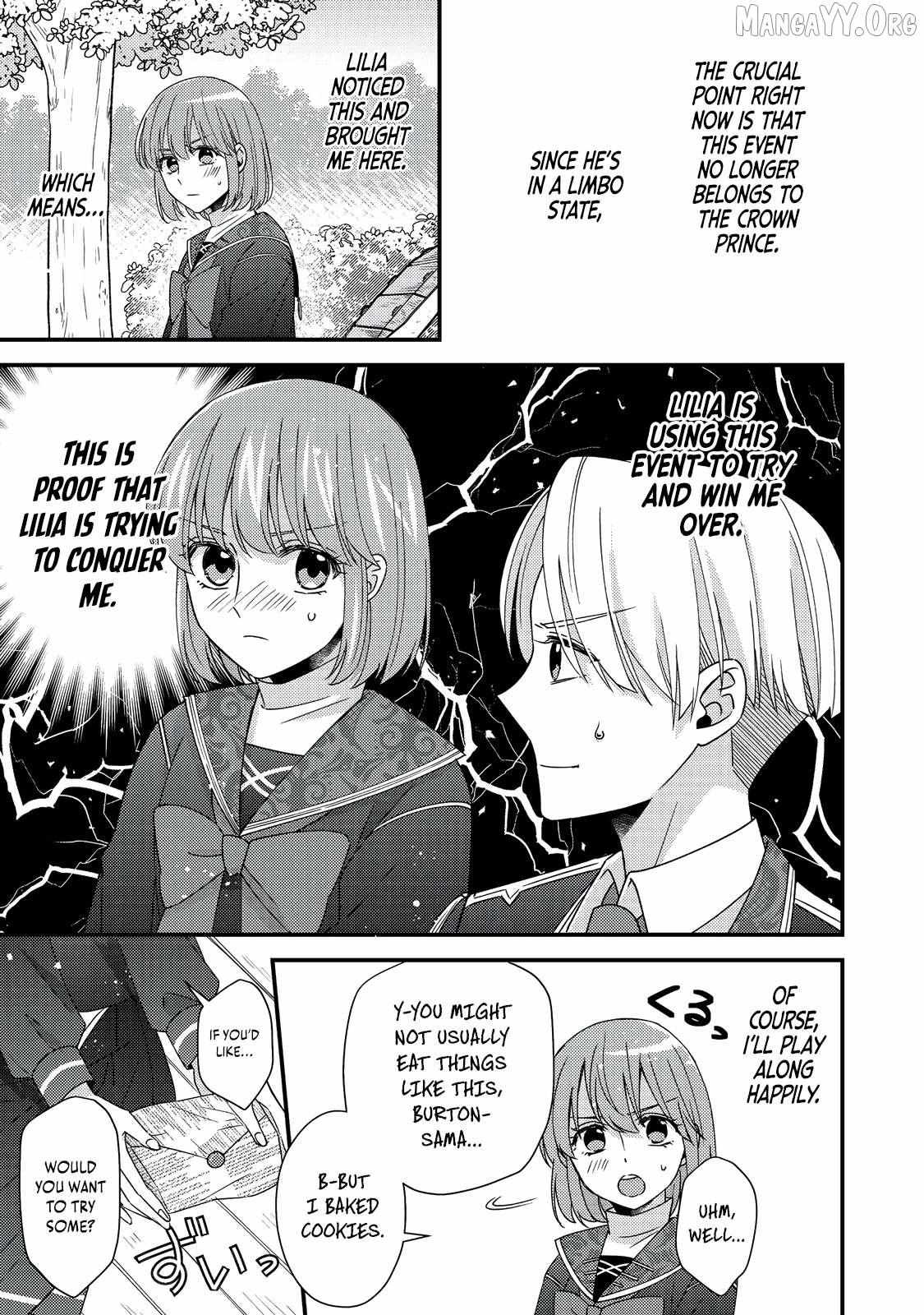 Mob Douzen No Akuyaku Reijou Wa Dansou Shite Kouryaku Taishou No Za O Nerau Chapter 12.1 page 4 - 