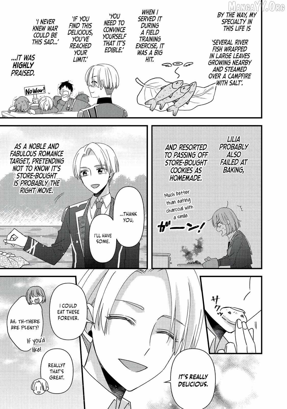 Mob Douzen No Akuyaku Reijou Wa Dansou Shite Kouryaku Taishou No Za O Nerau Chapter 12.1 page 6 - 