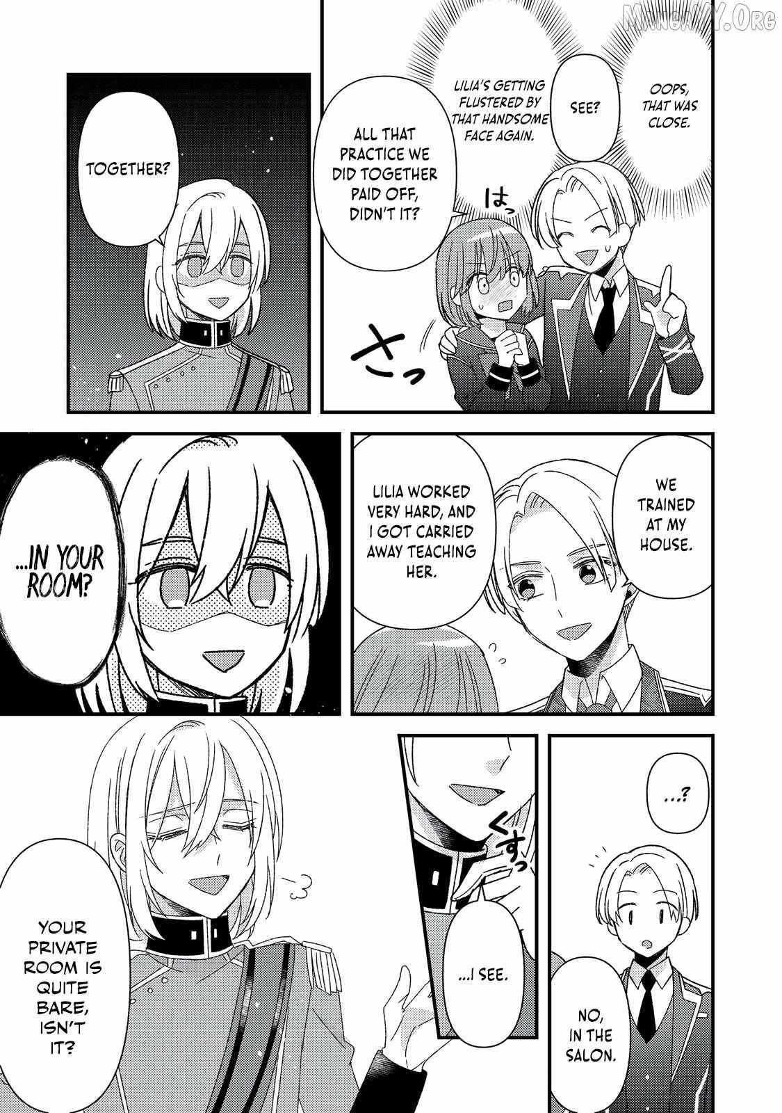 Mob Douzen No Akuyaku Reijou Wa Dansou Shite Kouryaku Taishou No Za O Nerau Chapter 12.2 page 5 - 