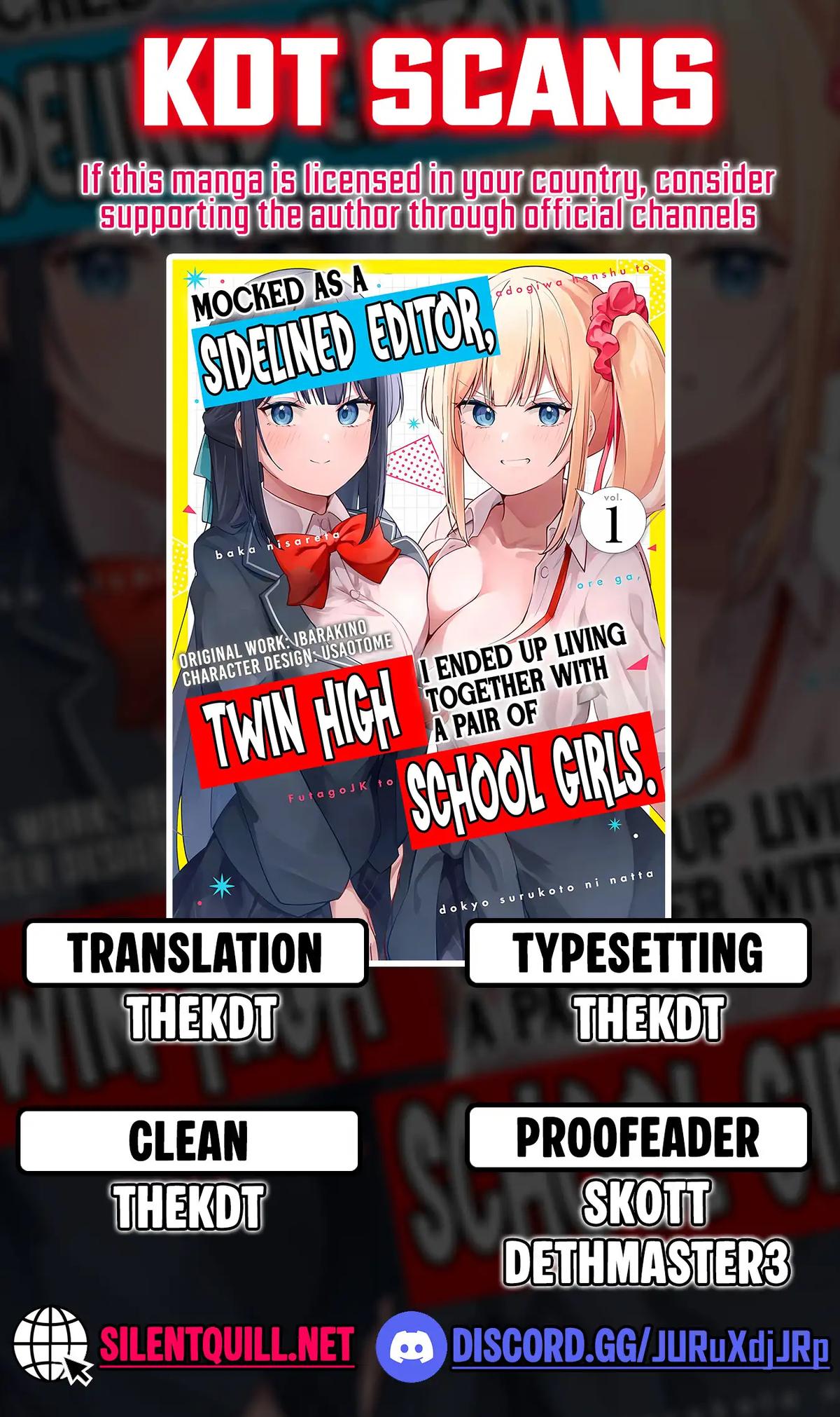 Mocked as a Sidelined Editor, I Ended Up Living Together with a Pair of Twin High School Girls. Chapter 7 page 1 - 