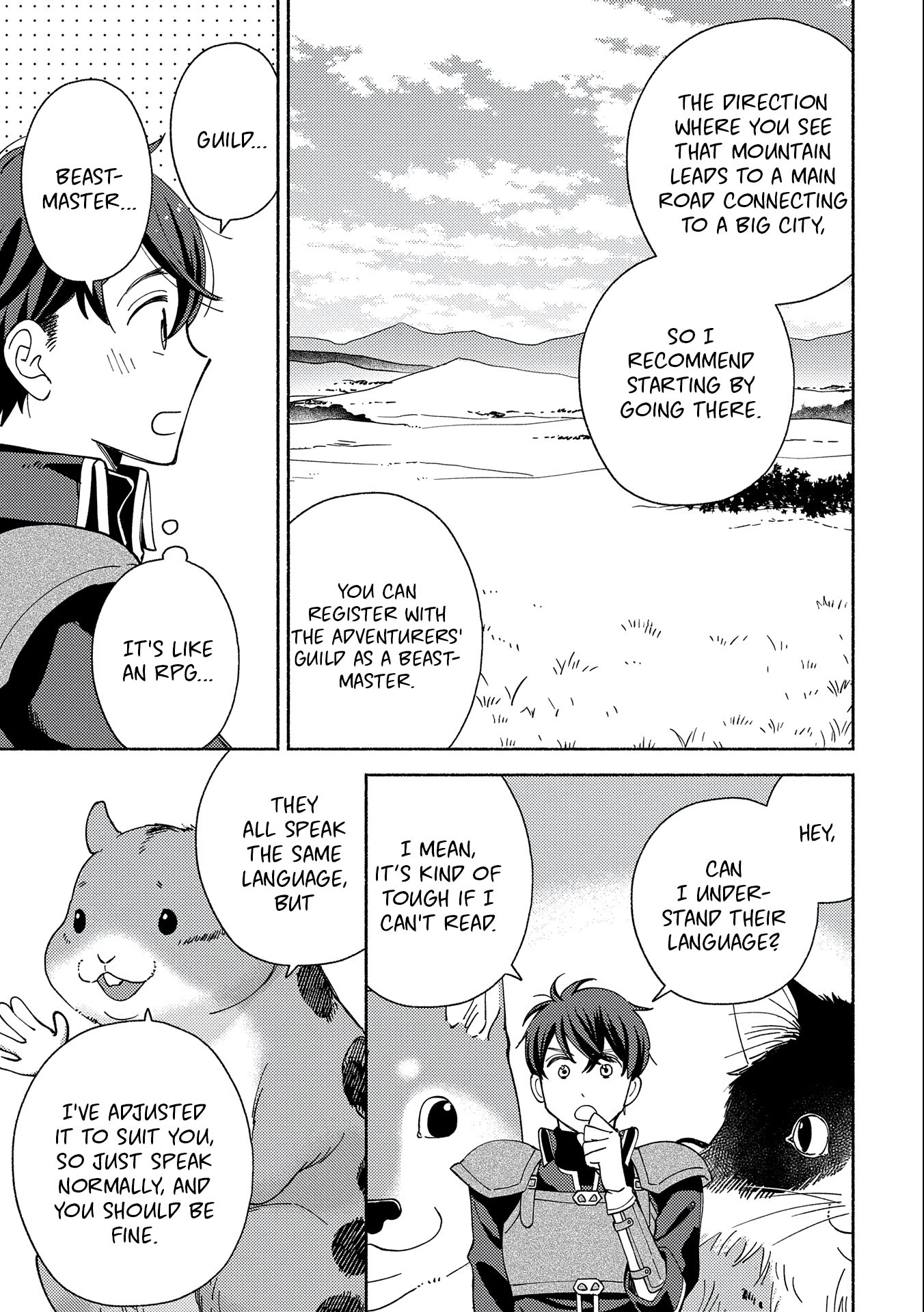 Mofumofu to Mukumuku to Isekai Hyouryuu Seikatsu ~Oishiu Gohan, Kami-sama, Kazoku-tsuki~ Chapter 1 page 26 - 