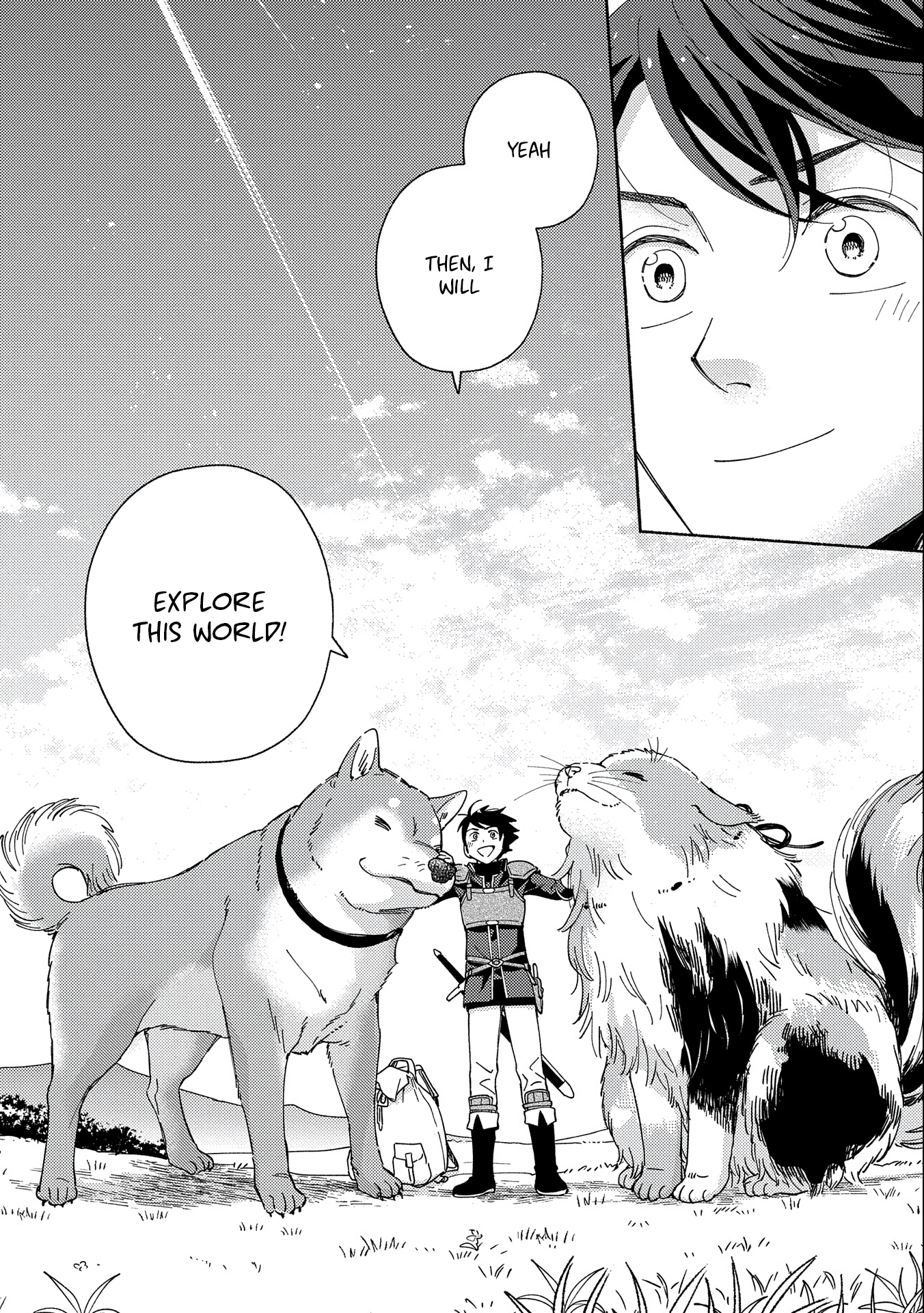 Mofumofu to Mukumuku to Isekai Hyouryuu Seikatsu ~Oishiu Gohan, Kami-sama, Kazoku-tsuki~ Chapter 1 page 29 - 