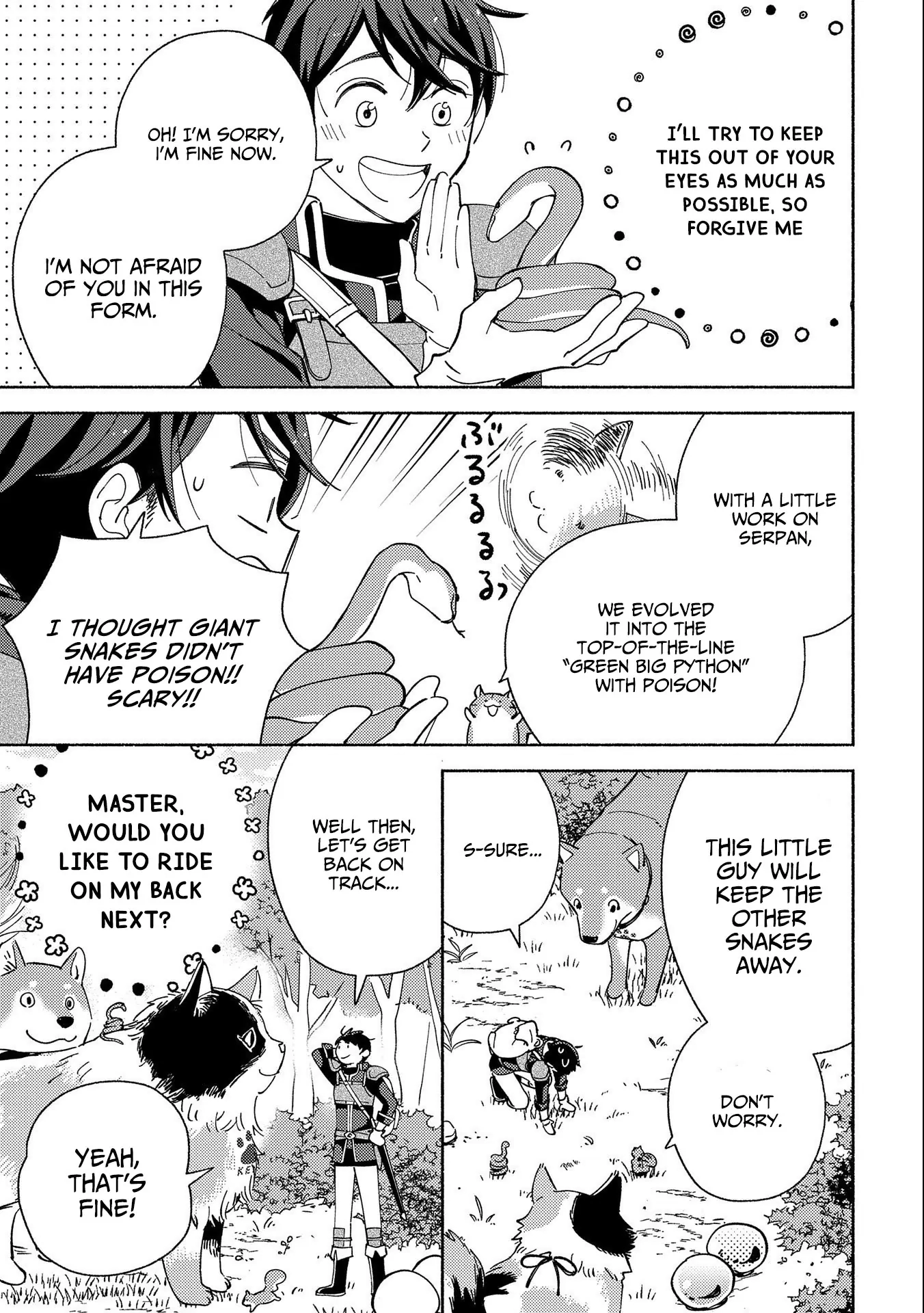 Mofumofu to Mukumuku to Isekai Hyouryuu Seikatsu ~Oishiu Gohan, Kami-sama, Kazoku-tsuki~ Chapter 2.3 page 11 - 