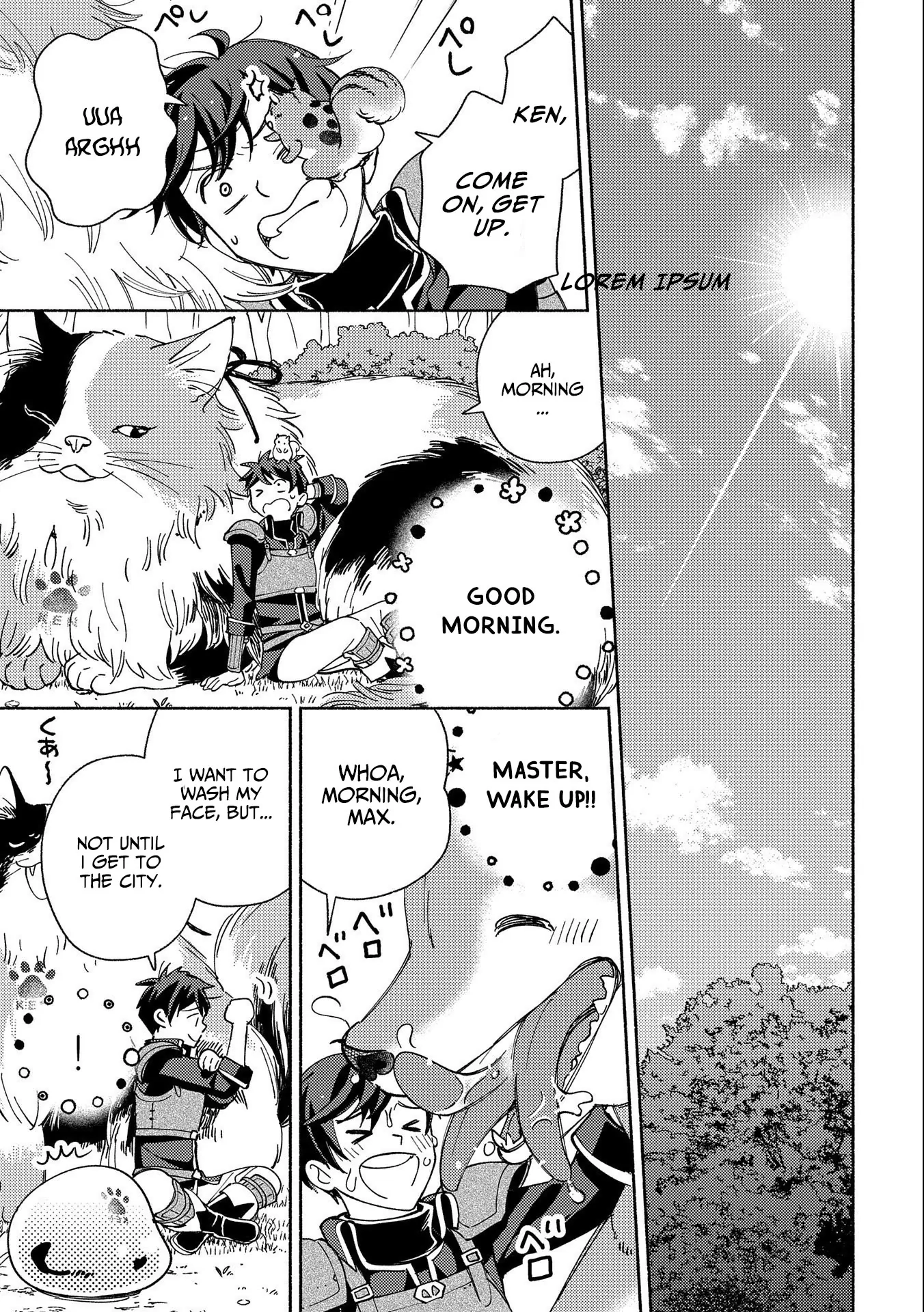 Mofumofu to Mukumuku to Isekai Hyouryuu Seikatsu ~Oishiu Gohan, Kami-sama, Kazoku-tsuki~ Chapter 2.3 page 5 - 