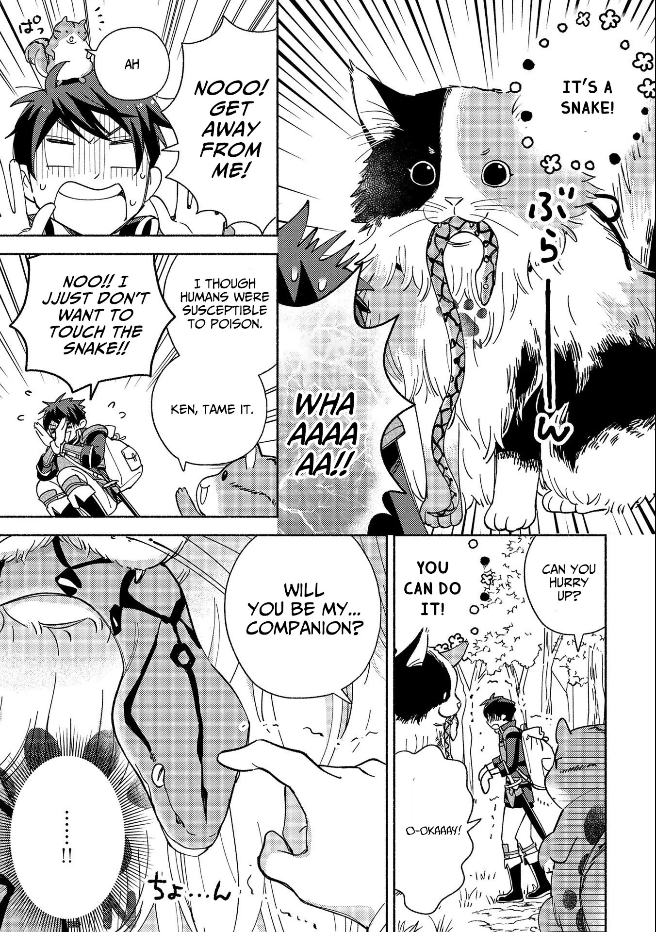 Mofumofu to Mukumuku to Isekai Hyouryuu Seikatsu ~Oishiu Gohan, Kami-sama, Kazoku-tsuki~ Chapter 2.3 page 9 - 
