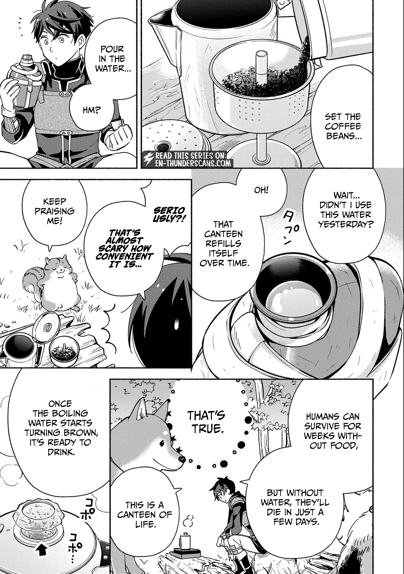 Mofumofu to Mukumuku to Isekai Hyouryuu Seikatsu ~Oishiu Gohan, Kami-sama, Kazoku-tsuki~ Chapter 2 page 27 - 