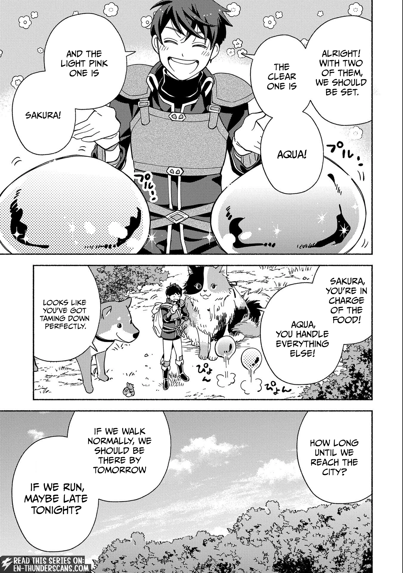 Mofumofu to Mukumuku to Isekai Hyouryuu Seikatsu ~Oishiu Gohan, Kami-sama, Kazoku-tsuki~ Chapter 2 page 9 - 