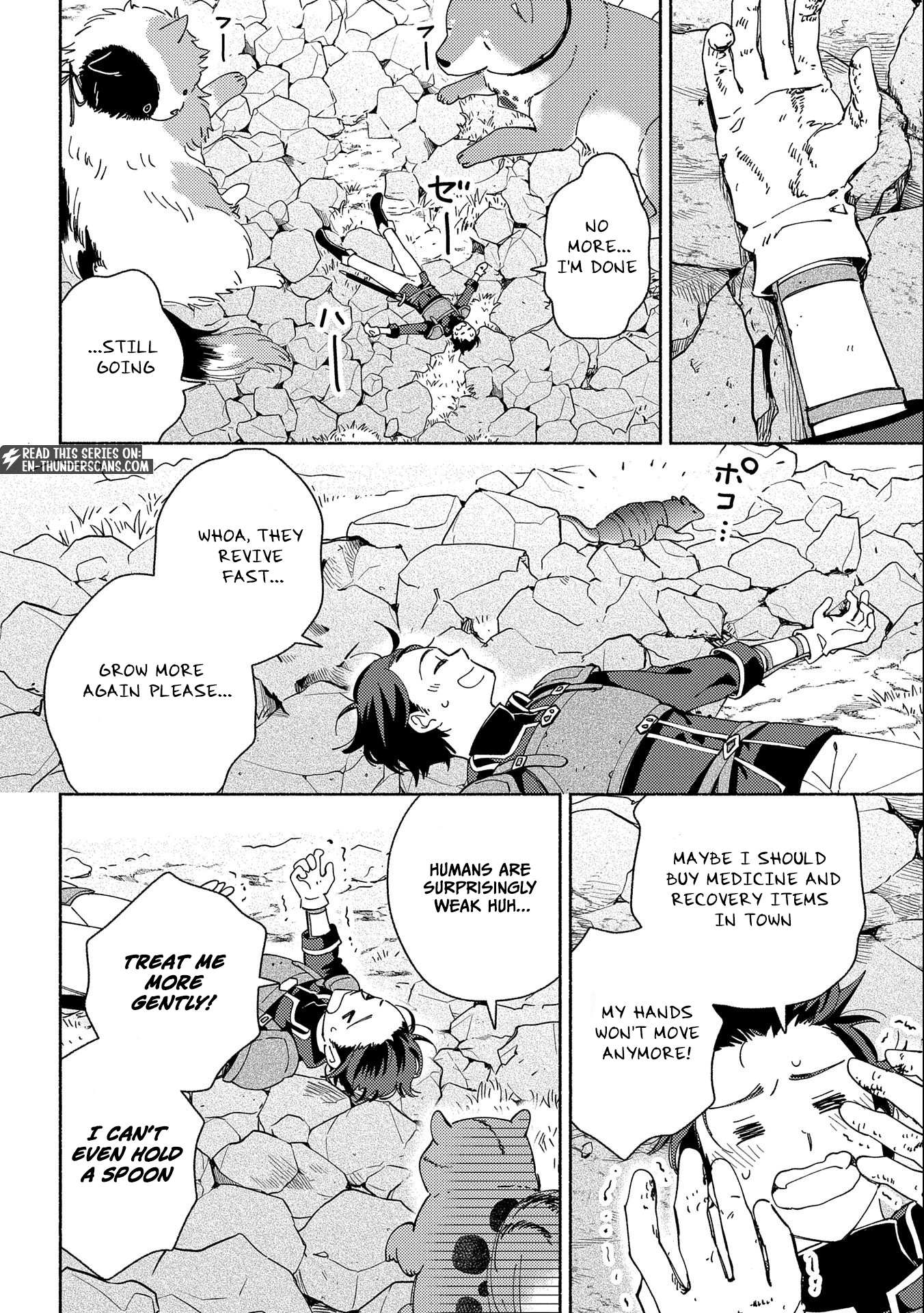 Mofumofu to Mukumuku to Isekai Hyouryuu Seikatsu ~Oishiu Gohan, Kami-sama, Kazoku-tsuki~ Chapter 5 page 12 - 