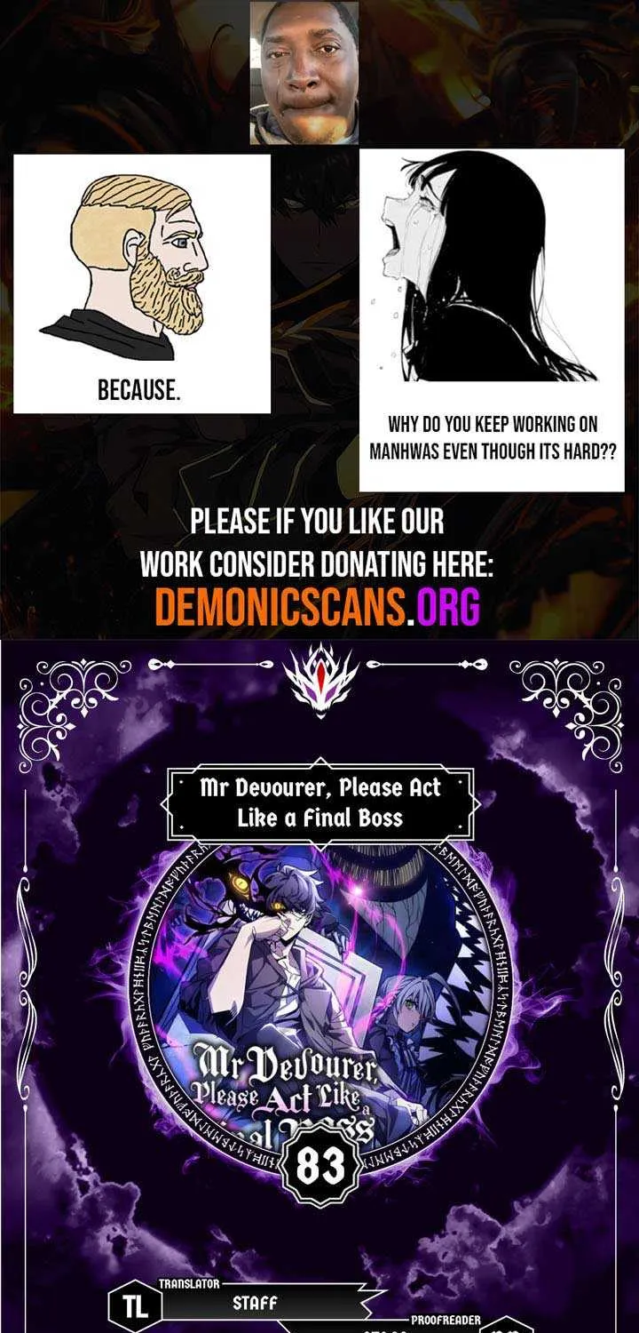 Mr Devourer, Please Act Like a Final Boss Chapter 83 page 1 - 