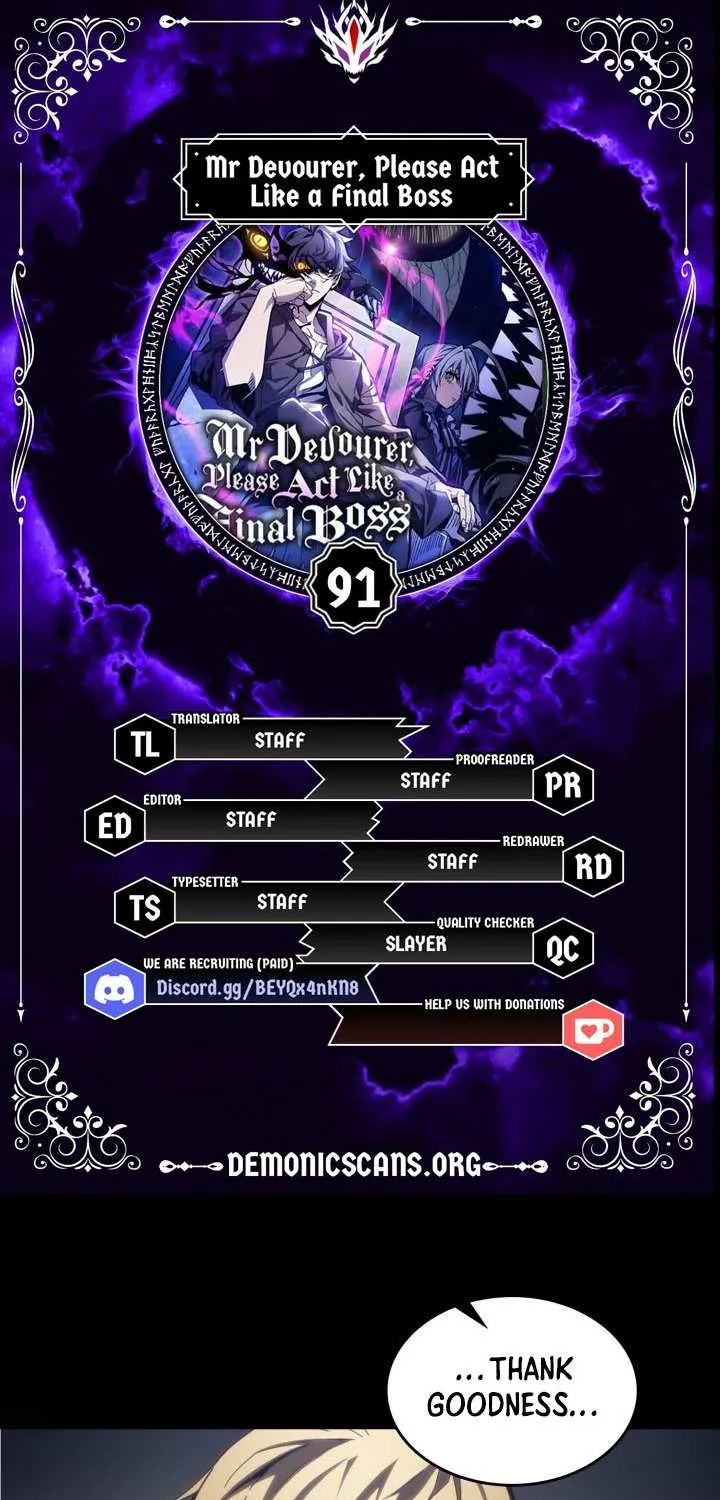 Mr Devourer, Please Act Like a Final Boss Chapter 91 page 1 - 