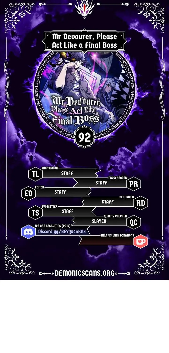 Mr Devourer, Please Act Like a Final Boss Chapter 92 page 2 - 