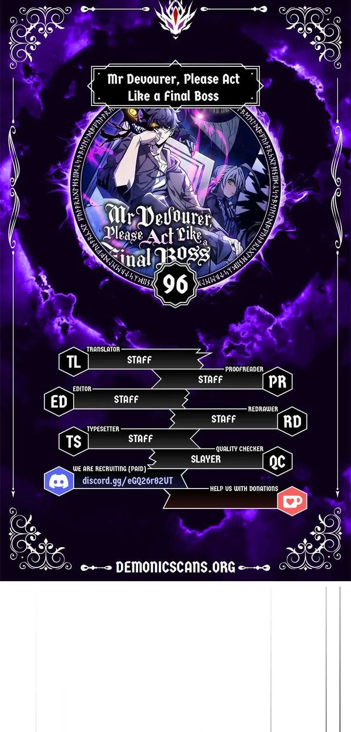 Mr Devourer, Please Act Like a Final Boss Chapter 96 page 1 - 