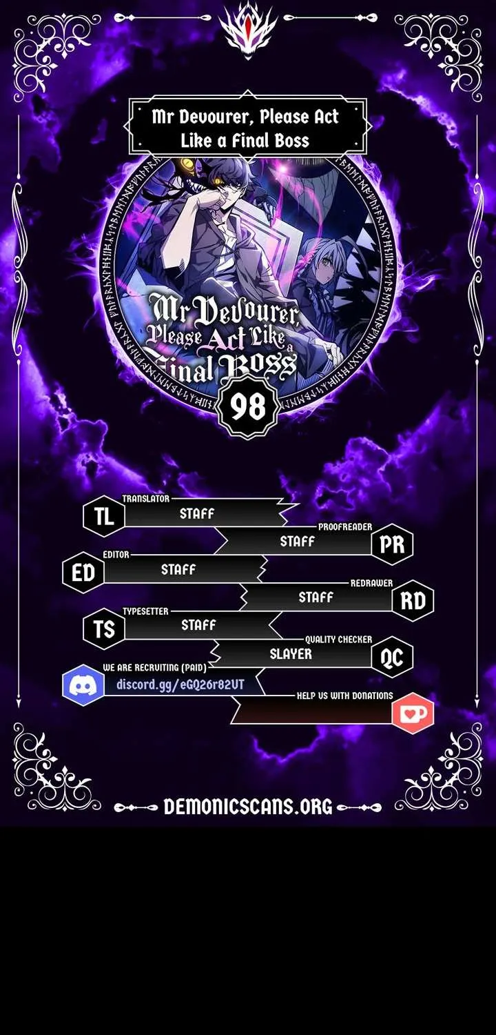 Mr Devourer, Please Act Like a Final Boss Chapter 98 page 1 - 