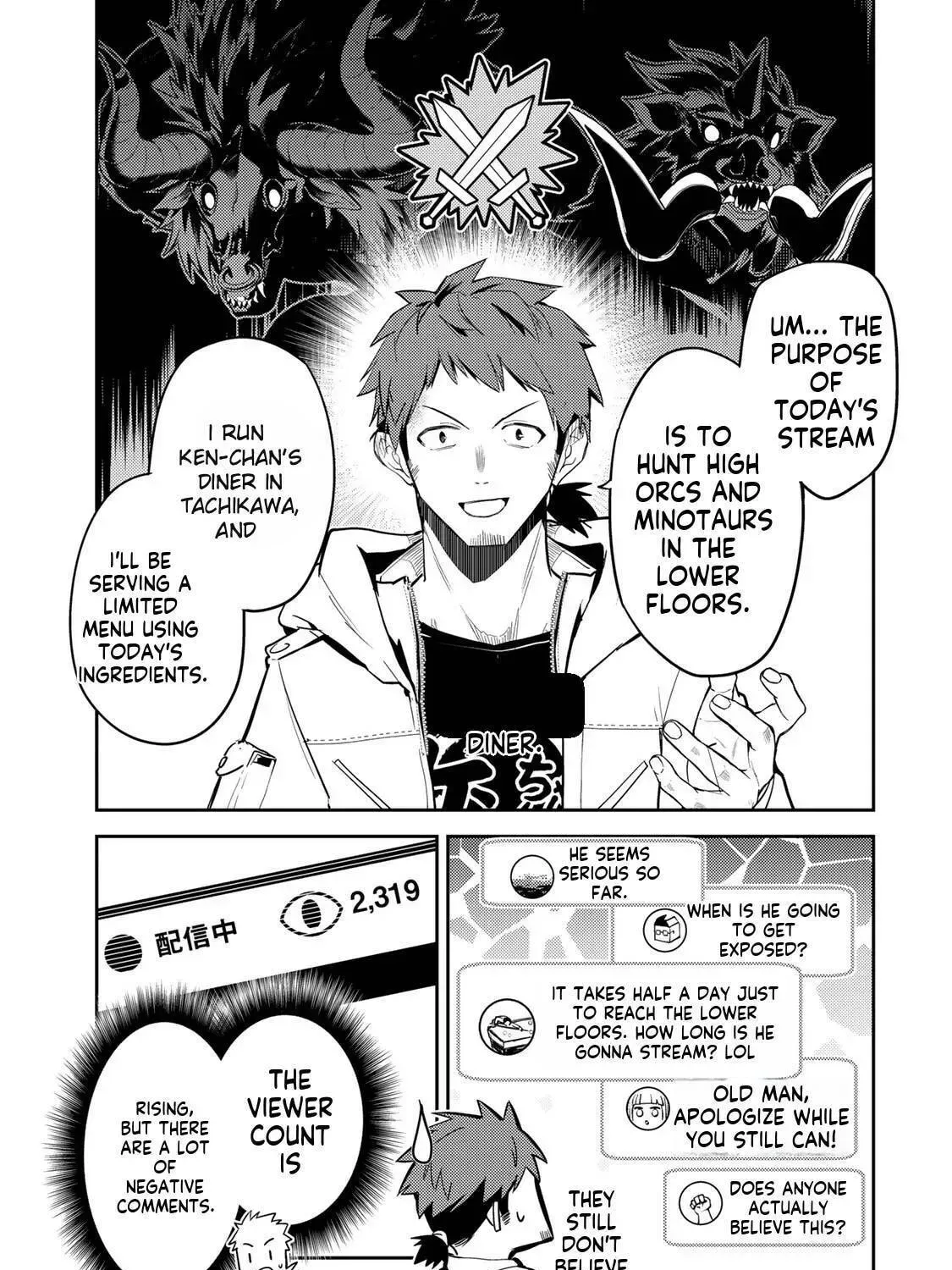Mukashi Totta Kinezuka de... to Iinagara Musou suru Teishokuya no Ossan, Jitsu wa Densetsu no Dungeon Kouryakusha Chapter 1 page 67 - 