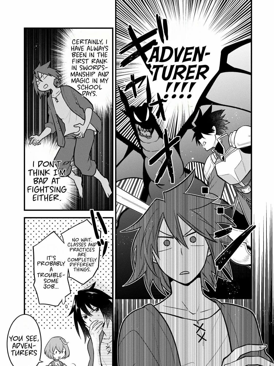 Mukiryoku NEET na Moto Shindou, Boukensha ni Naru: "Gakusei Jidai no Seiseki to Jisshakai wa Betsu Daro?" to Kanchaigai Shita Mama Mujikaku Cheat ni Musou Suru Chapter 1 page 56 - 