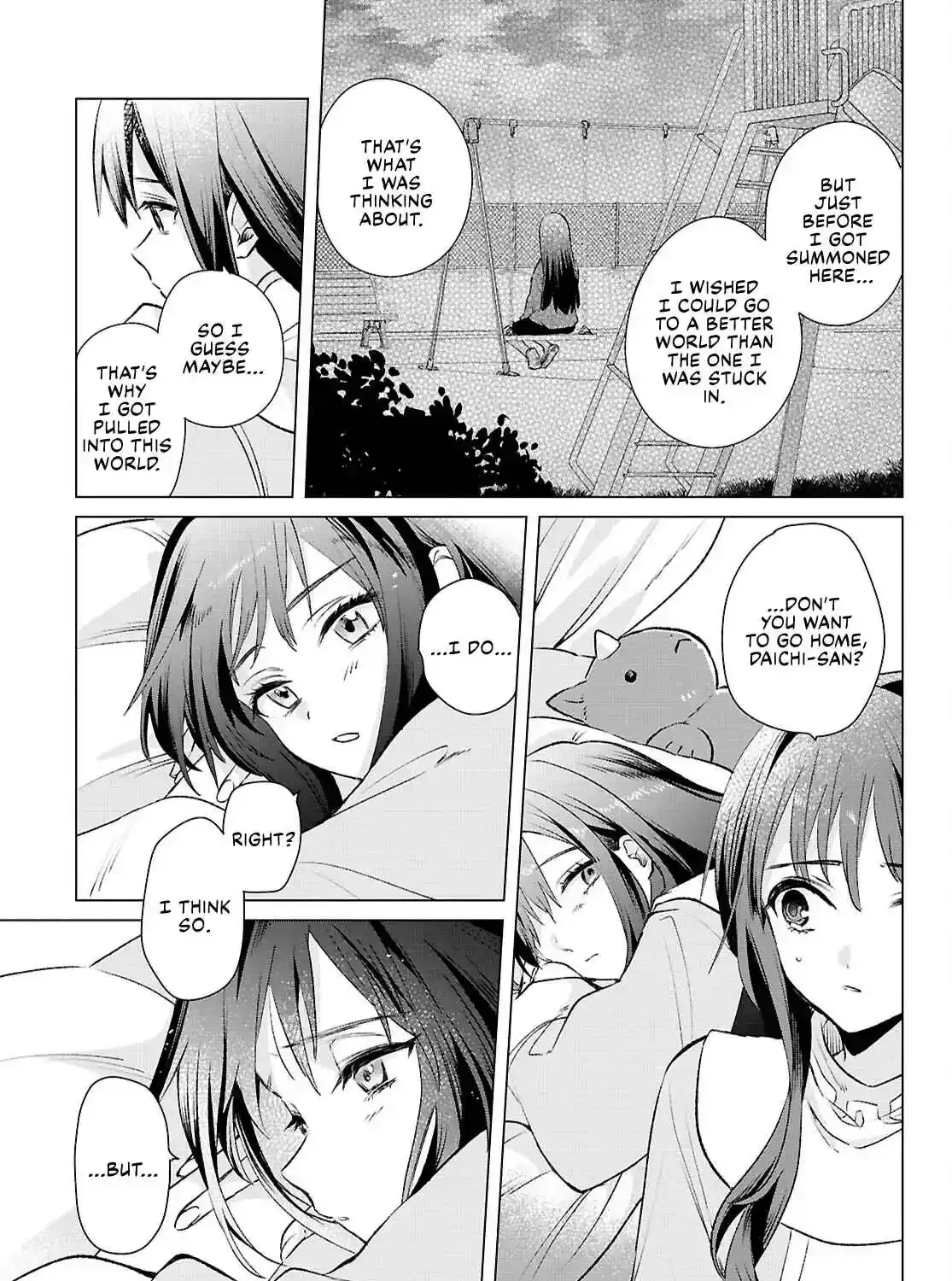 Muryoku Seijo to Munou Oujo ~Maryoku Zero de Shoukansareta Seijo no Isekai Kyuukokuki~ Chapter 11 page 45 - 