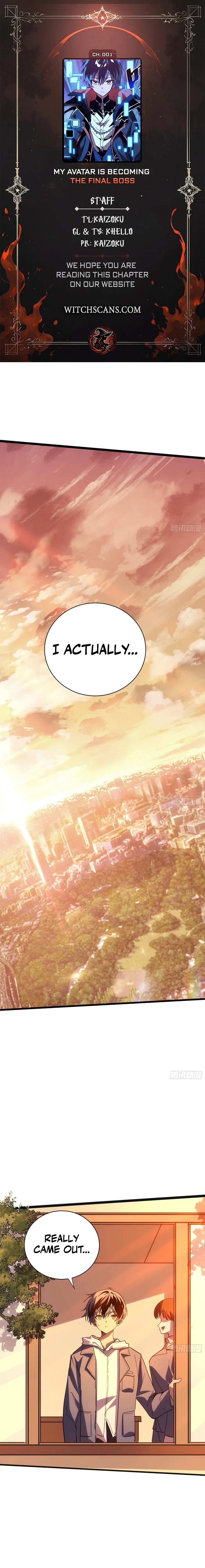 My Avatar Is Becoming the Final Boss Chapter 1 page 1 - 