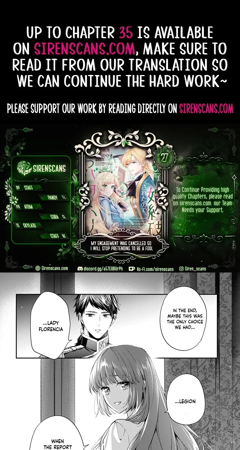 My Engagement Was Cancelled so I Will Stop Pretending to Be a Fool Chapter 27 page 1 - 