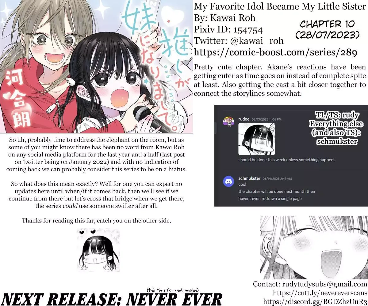 My Favorite Idol Became My Little Sister Chapter 10 page 19 - 