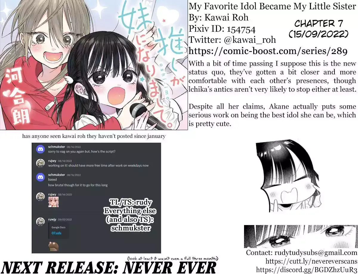 My Favorite Idol Became My Little Sister Chapter 7 page 21 - 