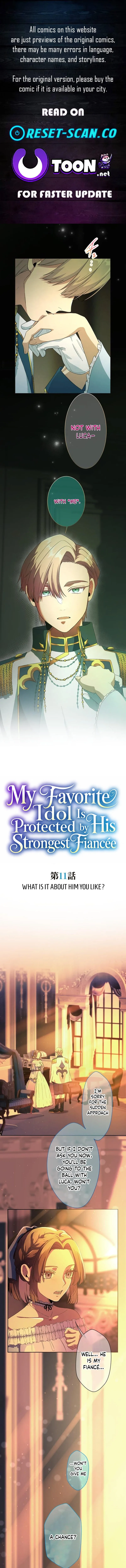 My Favorite Idol Is Guarded by Her Powerful Fiancé Chapter 11 page 1 - 