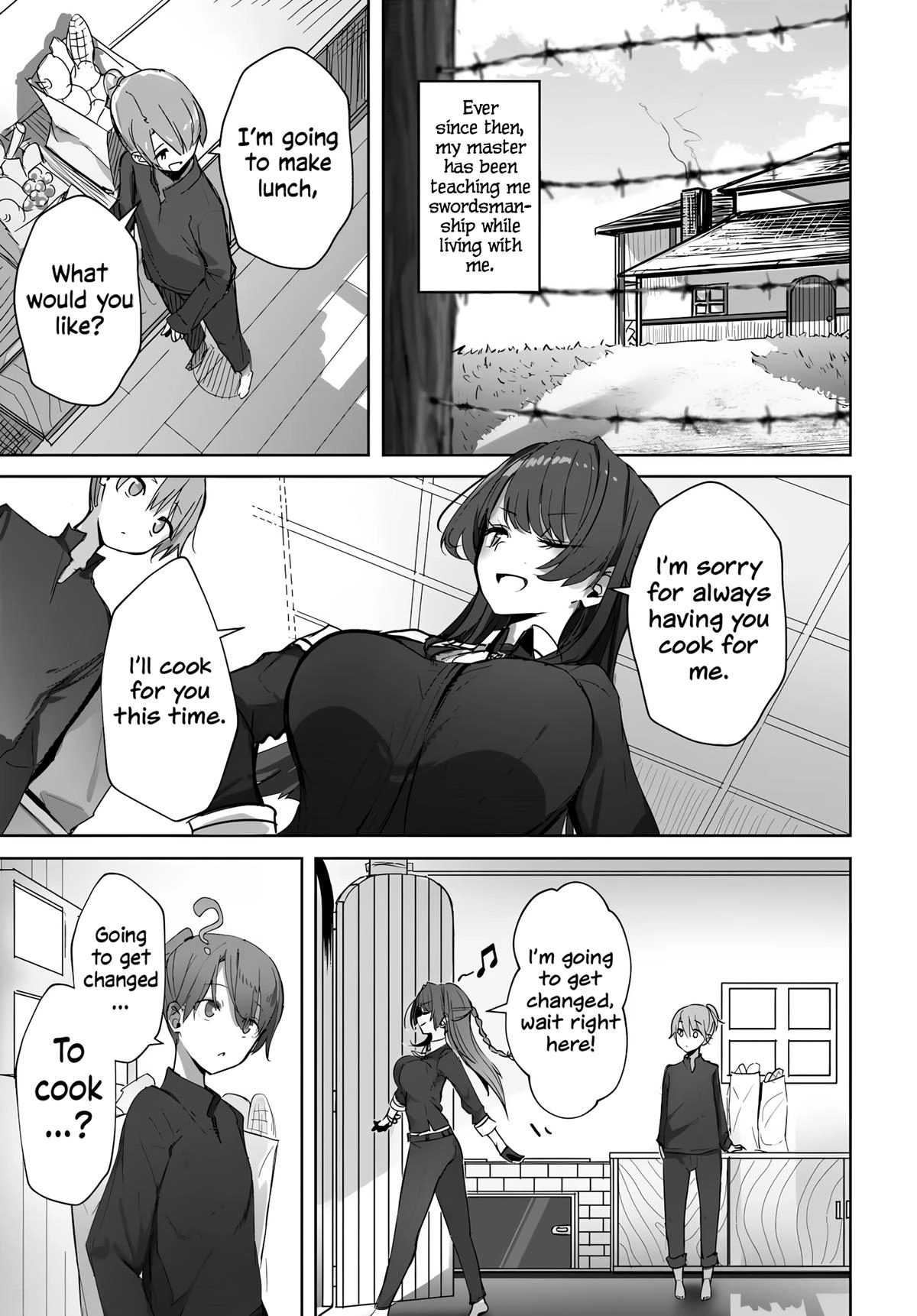 My Female Sword Master, Whom I Live With, Is So Cute That I